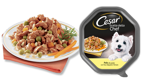 Cesar Scelta Dello Chef Pollo e Riso 150gr Alimento umido per Cani Cesar Scelta Dello Chef Pollo e Riso 150gr Alimento umido per Cani